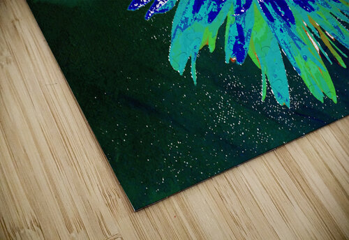 Abstract Vibrant Blue and Green Daisy Flower Catriona Roberts Nature Photography and Designs puzzle