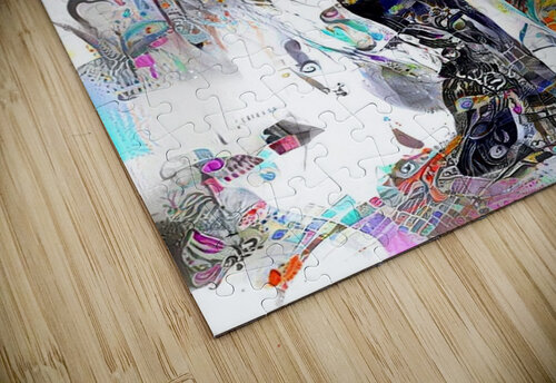 Vibrant Abstract Dance in Colorful Swirls Luciano puzzle