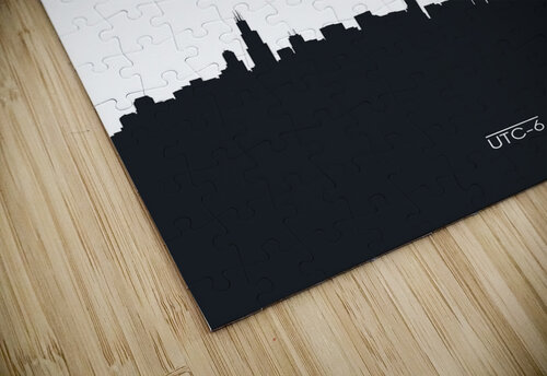 Geometric pattern skyline city America and Europe Conceptual Photography puzzle