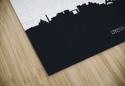 Geometric pattern skyline city America and Europe Conceptual Photography puzzle