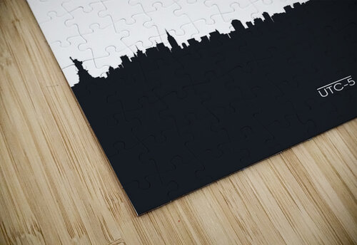 Geometric pattern skyline city America and Europe Conceptual Photography puzzle