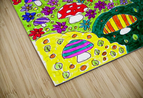 Abstract Doodle Art Sunshine and Showers Catriona Roberts Nature Photography and Designs puzzle