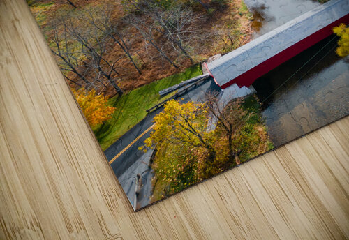 Geigers Covered Bridge Fall Aerial Jason Fink puzzle
