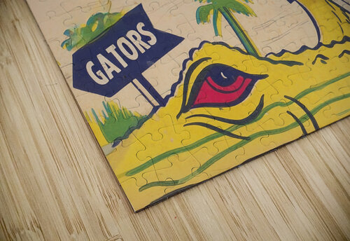 1957 UCLA Florida Cartoon Art Row One Brand puzzle