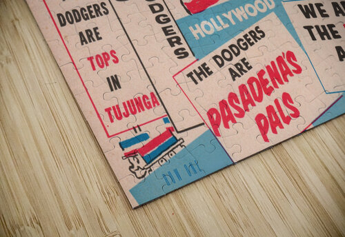 1964 LA Dodgers Art Remix Row One Brand puzzle
