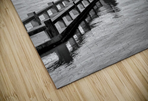 Chinese bridge and pavilion on Hangzhou lake China DELPHIMAGES puzzle