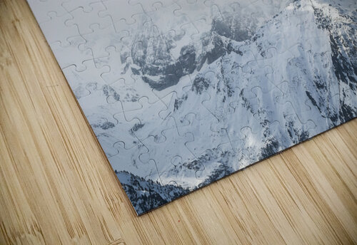 Clouds over mountain range in the European Alps in winter  caladoart puzzle