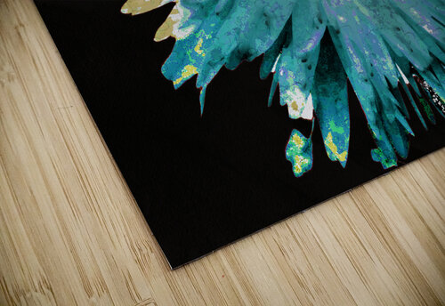 Abstract Blue Green Daisy on a Dark Abstract Background  Catriona Roberts Nature Photography and Designs puzzle