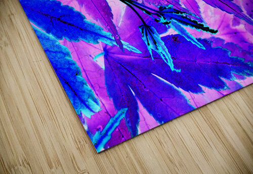 Abstract Neon Purple and Blue Creative Leaves  Catriona Roberts Nature Photography and Designs puzzle