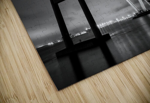 Charleston Bridge Vanishing Point in Black and White Norma Brandsberg Photography puzzle