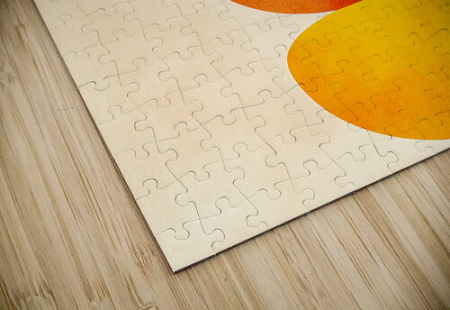 Abstract Shapes in Amber Orange Olive  Travelling Light puzzle