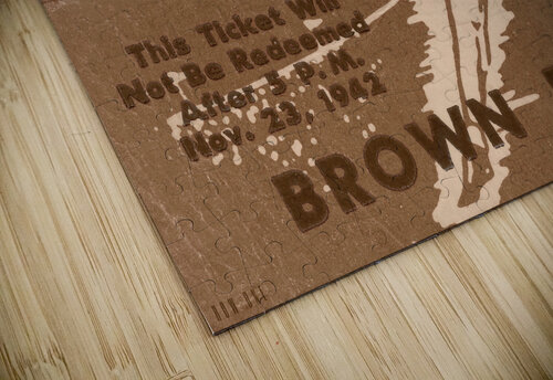 1942 Brown Football Ticket Remix Art Row One Brand puzzle