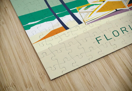 Florida beach travel vintage poster DELPHIMAGES puzzle