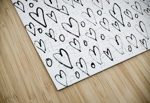 Abstract Monochrome Hearts Too Catriona Roberts Nature Photography and Designs puzzle