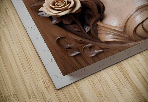 Wooden Elegance: A Portrait of Timeless Beauty yucefgreen puzzle