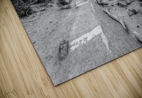 Mesa Arch Hiking Trail Grayscale Jennifer White puzzle