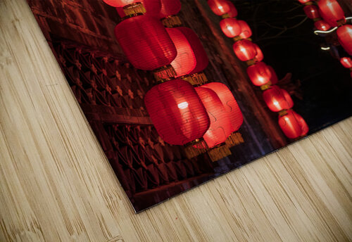 Red Traditional Chinese Lanterns at Night 1 Philippe Lejeanvre puzzle