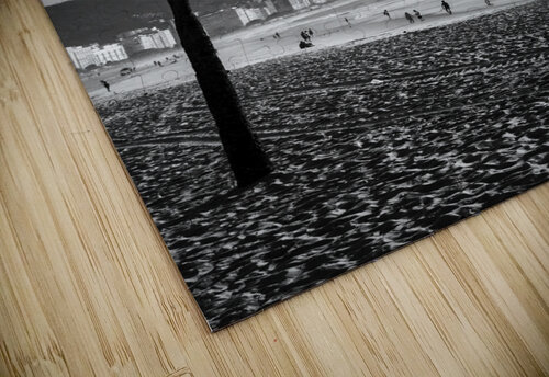 Black and white shot of palm trees at the promenade of Copacabana Beach in Rio de Janeiro caladoart puzzle