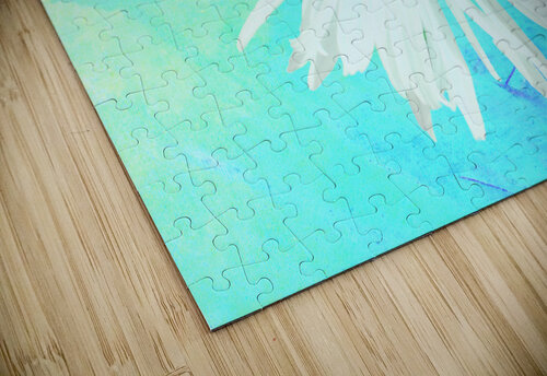 Abstract White and Green Daisy Catriona Roberts Nature Photography and Designs puzzle