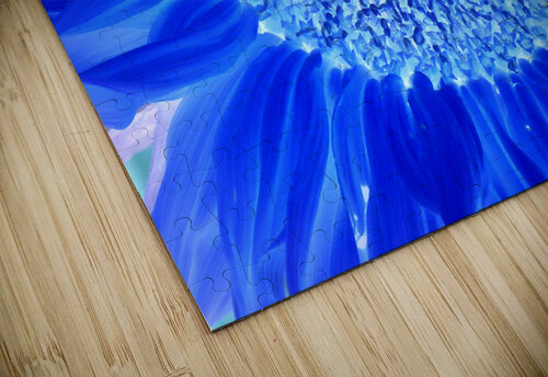 Abstract Deeper Blue Sunflower Catriona Roberts Nature Photography and Designs puzzle