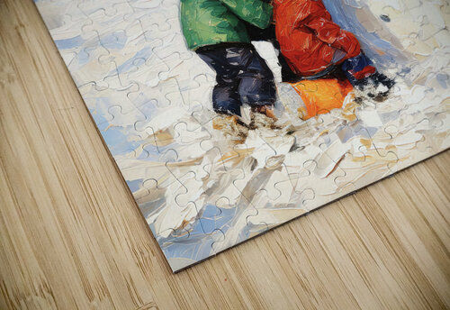 Youngsters Building a Snowman Thea Menagh puzzle