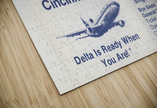 1983 Delta Airlines Cincinnati Reds Ad Row One Brand puzzle
