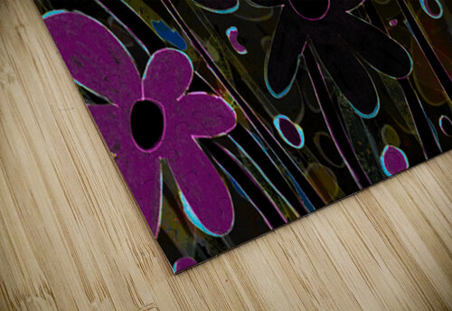 Abstract Purple and Black Florals Catriona Roberts Nature Photography and Designs puzzle