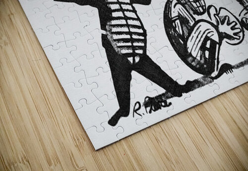 Thats Mighty Low: 1940s Baseball Cartoon Row One Brand puzzle