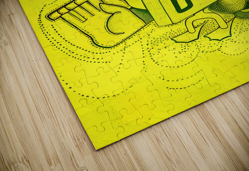 Vintage Oregon Duck Football Player Art by K. Chin Row One Brand puzzle