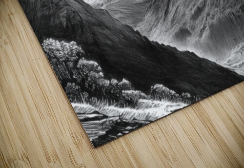 Charcoal Drawing of Mt. Everest Thea Menagh puzzle