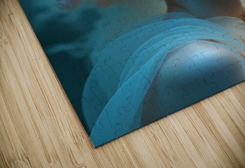 Ethereal Bloom: Dreamy Woman Portrait with Flowing Coral Hair RACHID RHAMMOUD puzzle