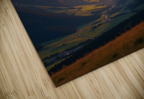 Golden Hour in the Valley - Majestic Mountain Sunset Landscape RACHID RHAMMOUD puzzle