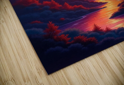 Radiant Wilderness – Sunset River in a Surreal Mountain Valley RACHID RHAMMOUD puzzle