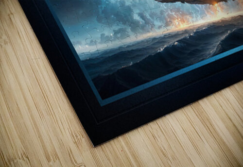 The Giant Interstellar Epilan Starcruiser Above Ocean Waves Mesmerizing AI Concept Art by Xzendor7 xzendor7 puzzle