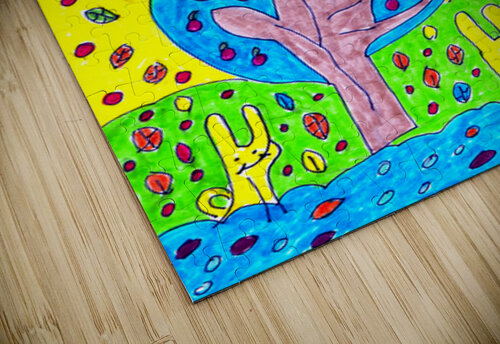 Abstract Doodle Tree Tops Birds Catriona Roberts Nature Photography and Designs puzzle