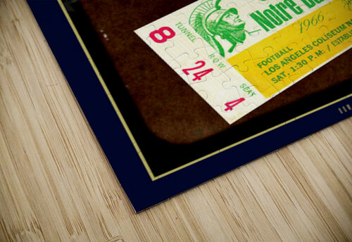 1966 Notre Dame at USC Ticket and Photo Row One Brand puzzle