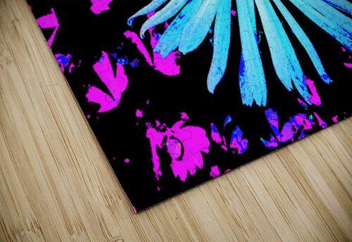 Abstract Blue and Pink Daisy Catriona Roberts Nature Photography and Designs puzzle