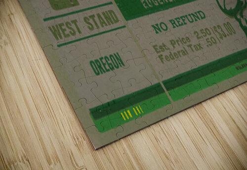 1953 Oregon Ducks Football Ticket Remix Art Row One Brand puzzle