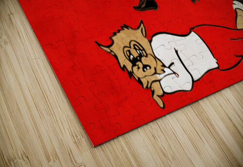 1953 Texas Tech Red Raider Stomping Arizona Wildcat Row One Brand puzzle