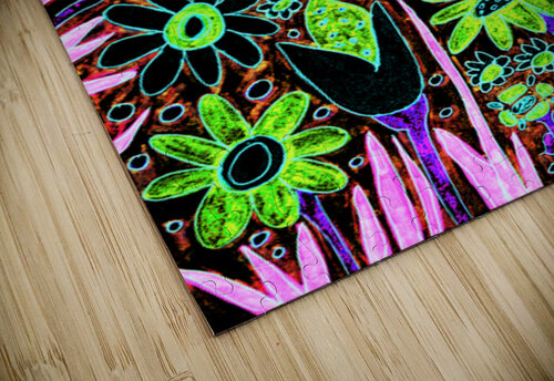 Abstract Neon Floral Design Catriona Roberts Nature Photography and Designs puzzle