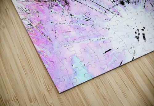 Abstract Pink and Black Dandelion Catriona Roberts Nature Photography and Designs puzzle