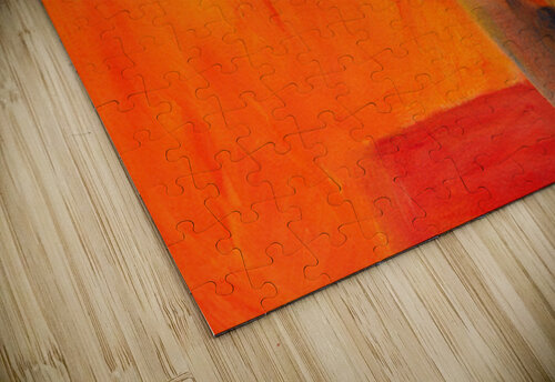 orange pansies acrylic painting Karen Kaspar puzzle