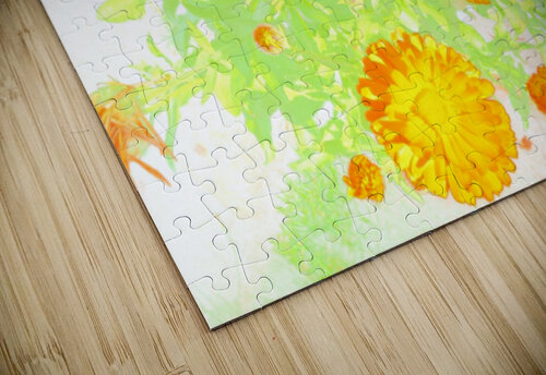Abstract Orange Summer Flowers                                                                                                                      Catriona Roberts Nature Photography and Designs puzzle