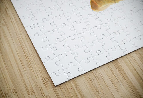 Christmas deer watercolor painting Karen Kaspar puzzle