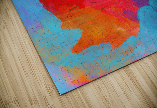 Big colorful leaf Karen Kaspar puzzle