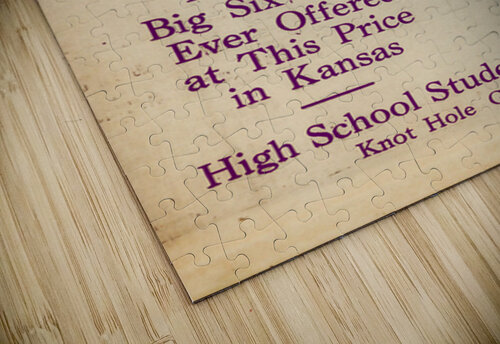 1930s Kansas State vs. Iowa State Football Ad Row One Brand puzzle
