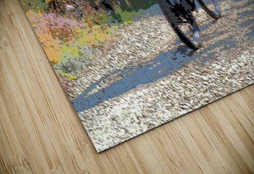Abstract Cyclist on a Scenic Mountain Trail                                                                                                                      Catriona Roberts Nature Photography and Designs puzzle