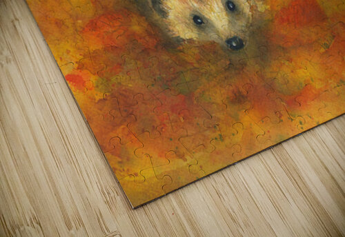 Hedgehog in autumn leaves  Karen Kaspar puzzle