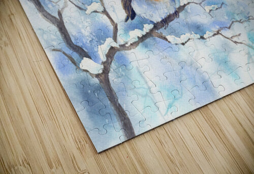 Robin in a winter landscape Karen Kaspar puzzle