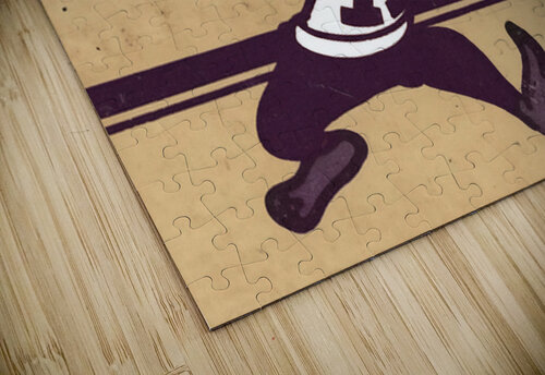 1960s Kansas State Willie Wildcat Cartoon Art Row One Brand puzzle